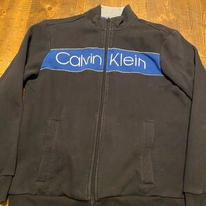 Calvin Klein Men's Black Zip Up Sweater